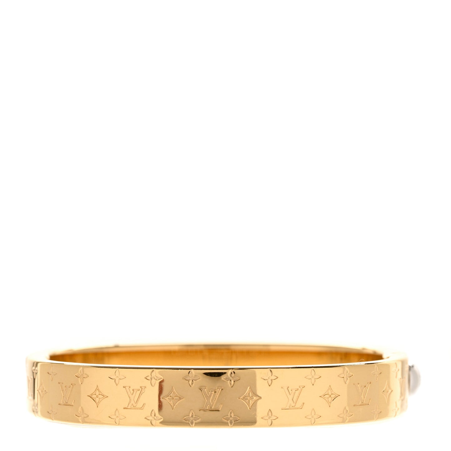 Brass Monogram Nanogram Cuff S Gold