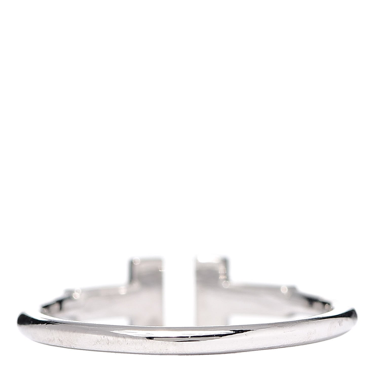 Tiffany 18K White Gold Diamond T Wire Ring 57 8 3 of 5