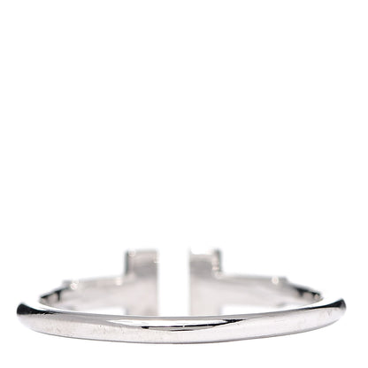 Tiffany 18K White Gold Diamond T Wire Ring 57 8 3 of 5