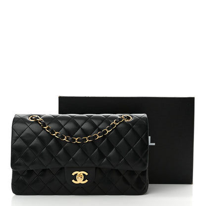 Chanel Lambskin Quilted Medium Double Flap Black 19 of 19