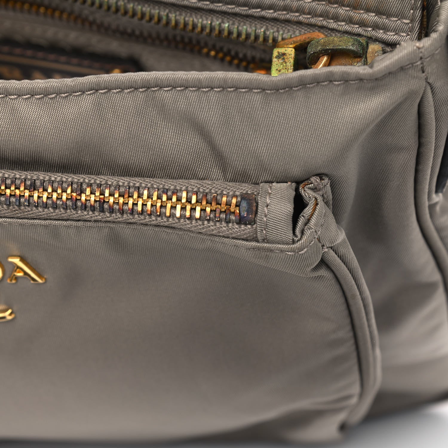 Prada Tessuto Nylon Saffiano Pocket Messenger Bag Mimetico 7 of 10