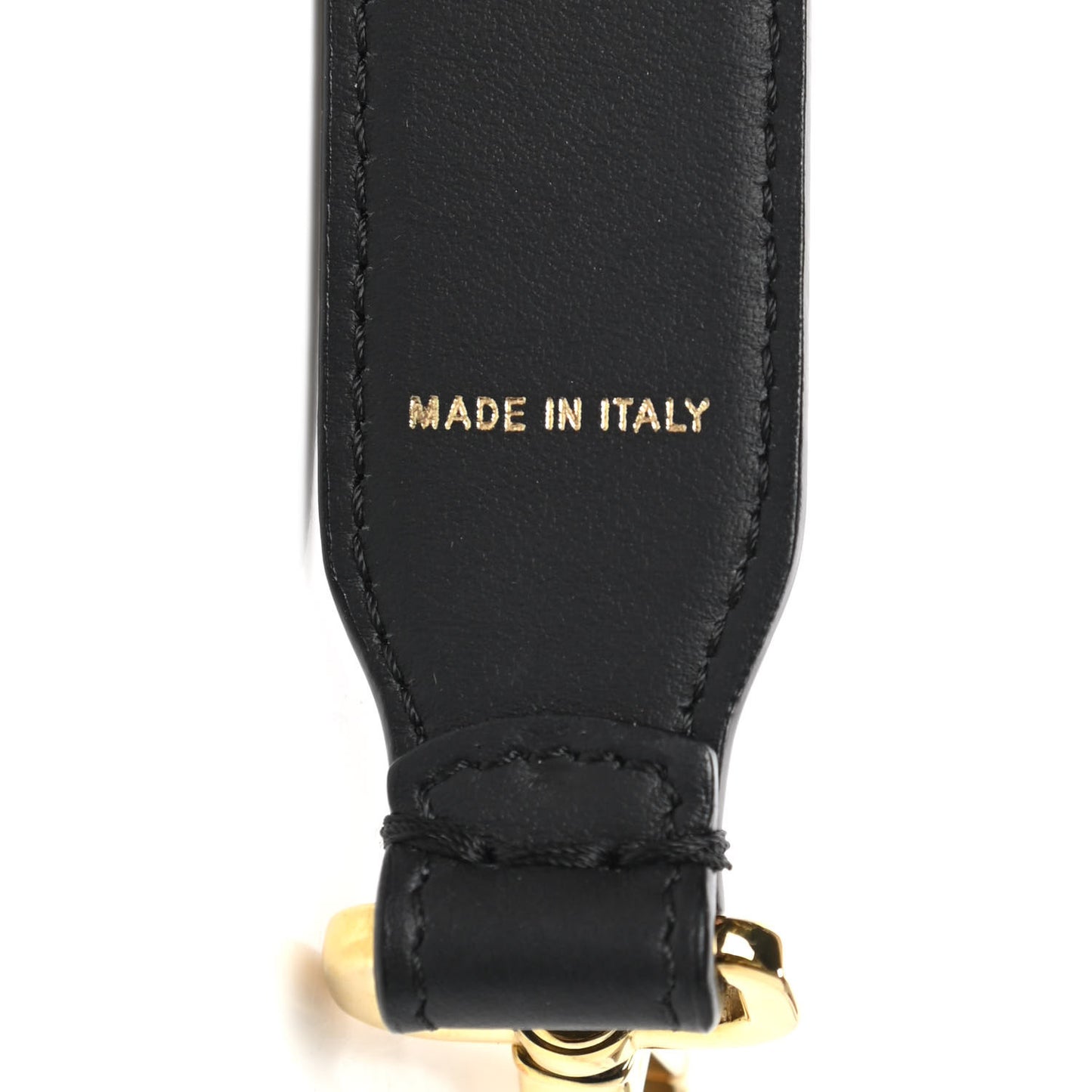 Vitello Century Opaco Flat Studded Strap You Black