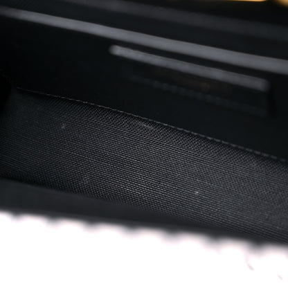 Saint Laurent Canvas Small Striped Kate Satchel Grigio Multicolor 9 of 10