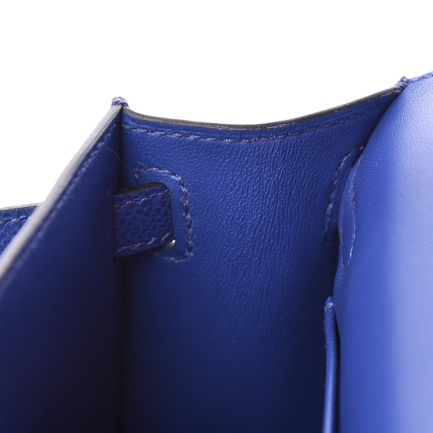 Epsom Mini Kelly Sellier 20 Bleu Electrique