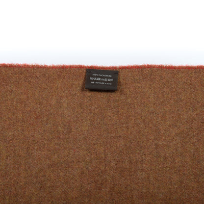 Hermes Cashmere Casaque Chevron Muffler Rouge Vif Noisette 4 of 4