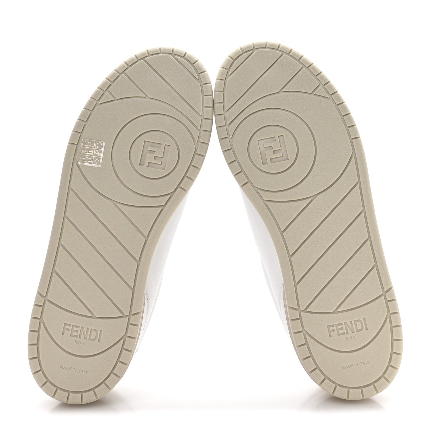 Fendi Calfskin Mens Fendi Match Low Top Sneakers 6 White Beige 6 of 8