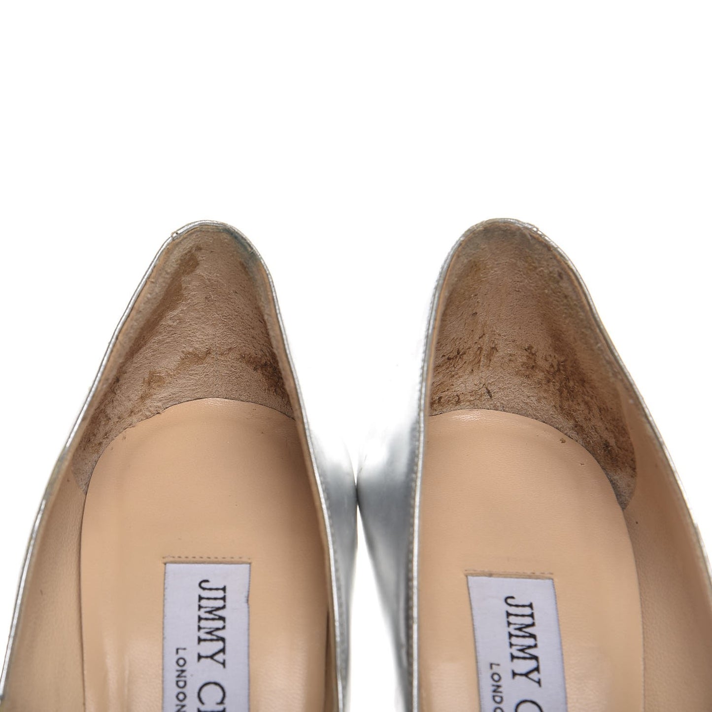 Mirror Calfskin Anouk 120 Pointed Toe Pumps 36 Silver