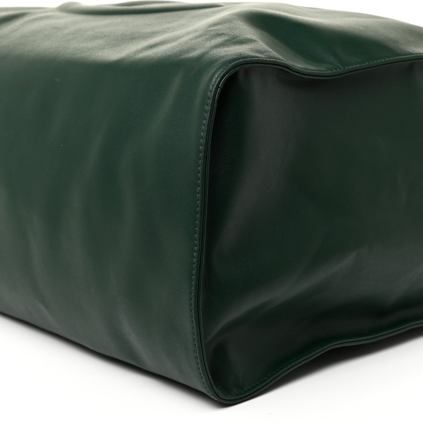Vegan Leather Large Shopping Bag Dark Olive