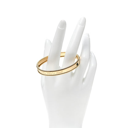 Van Cleef & Arpels 18K Yellow Gold Perlee Signature Bangle Bracelet S 2 of 5