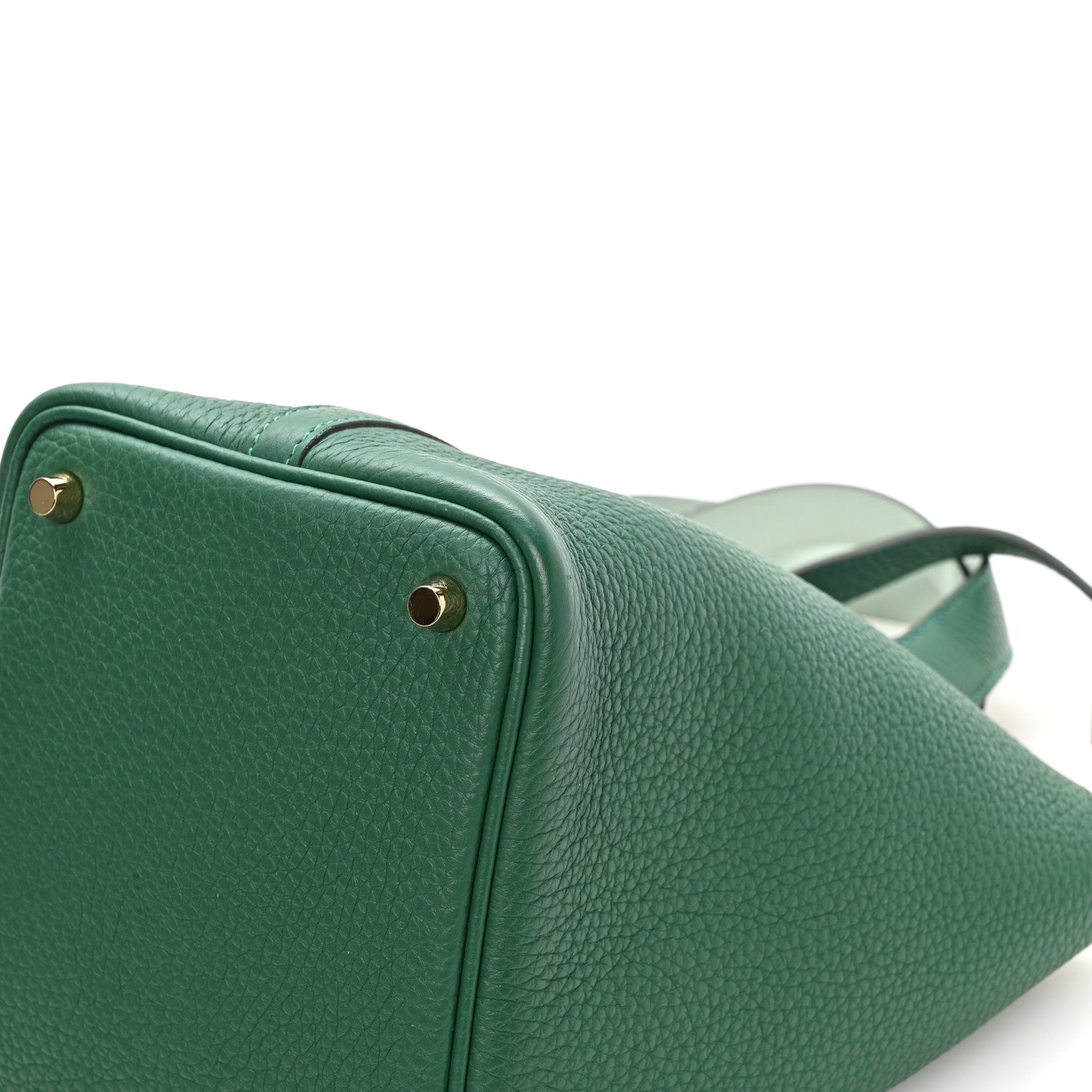 Hermes Taurillon Clemence Swift Eclat Picotin Lock 18 Vert Moyen Vert Peppermint 10 of 13