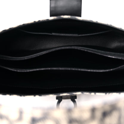 Salvatore Ferragamo Jacquard Trifolio Shoulder Bag Beige Black 5 of 12