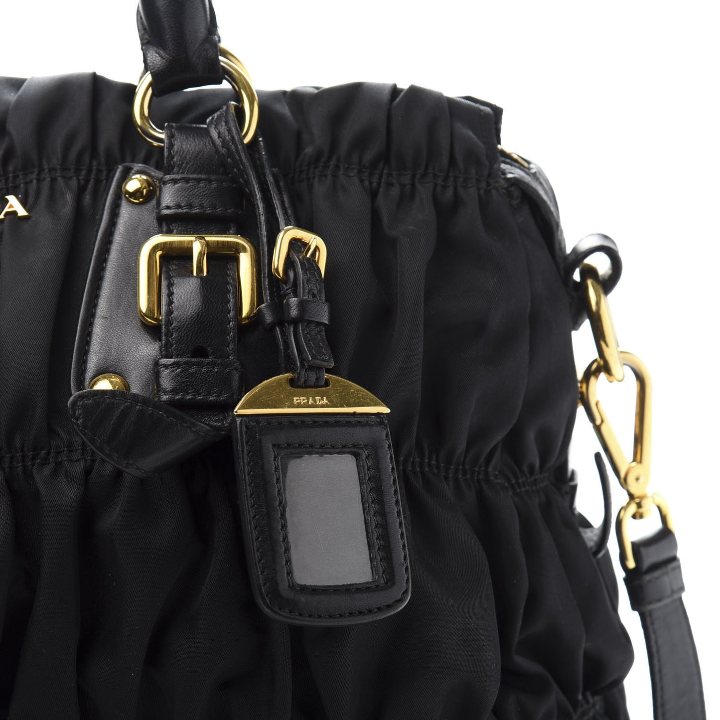Tessuto Nylon Gaufre Tote Black