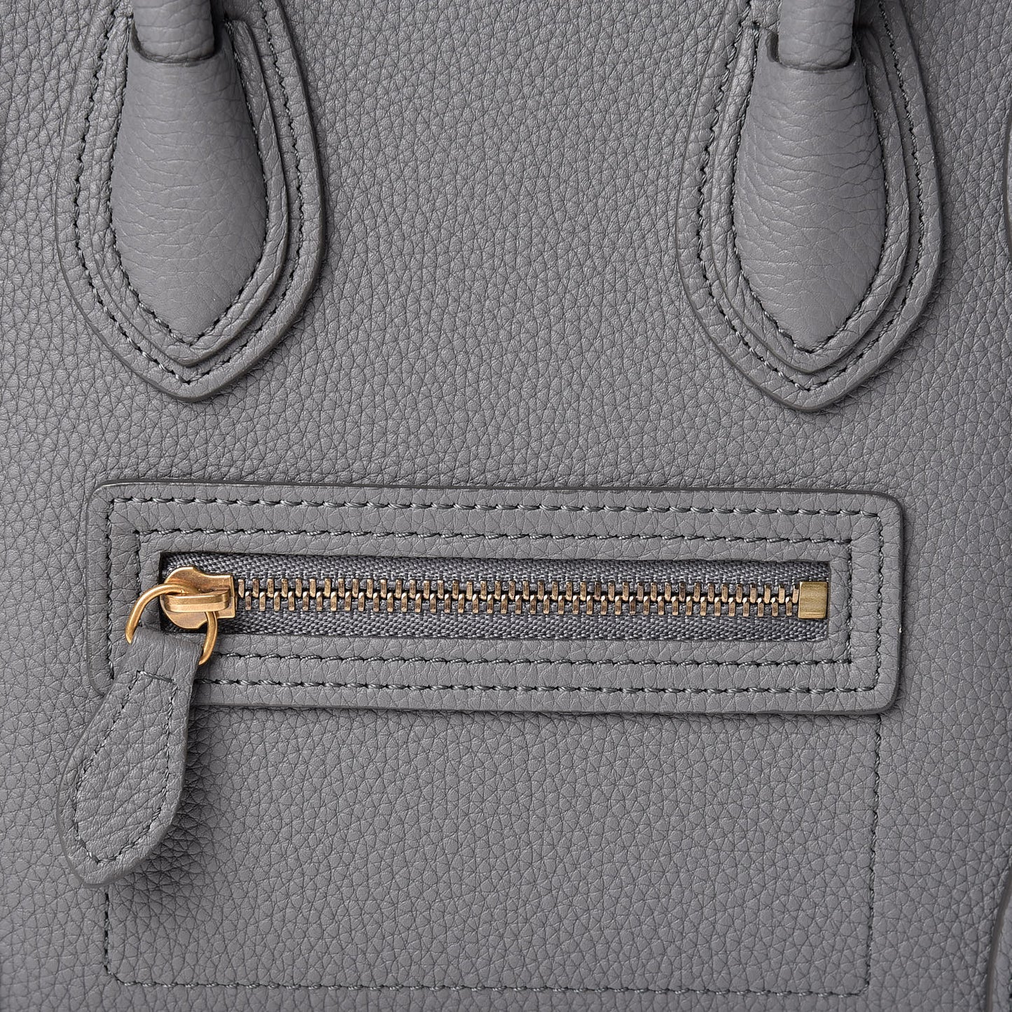 Baby Drummed Calfskin Nano Luggage Kohl