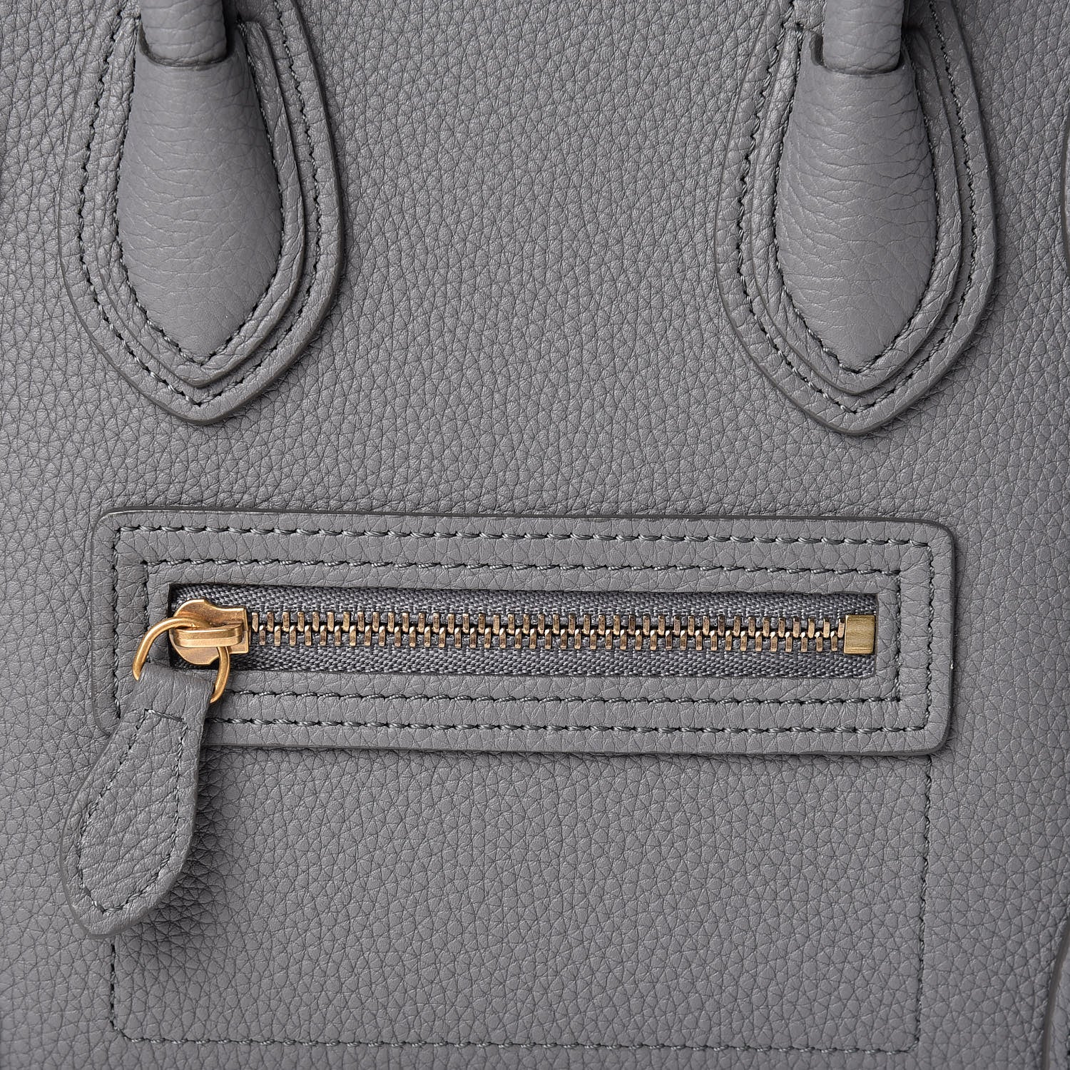 Celine Baby Drummed Calfskin Nano Luggage Kohl 9 of 11