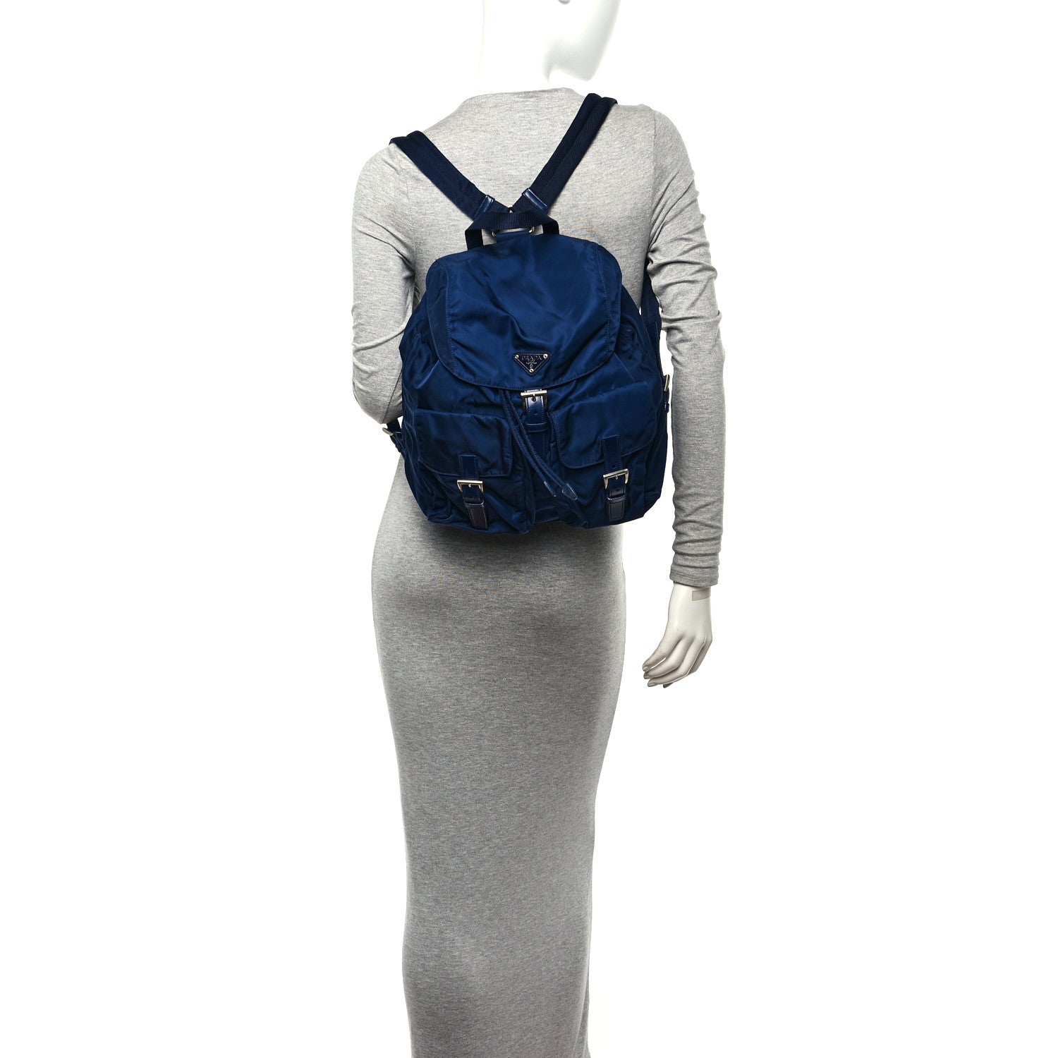 Prada Nylon Vela Medium Backpack Royal 2 of 9