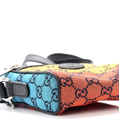 Gucci Monogram Multicolor Mini Retro Interlocking G Messenger Blue Rainbow Light Blue 8 of 9