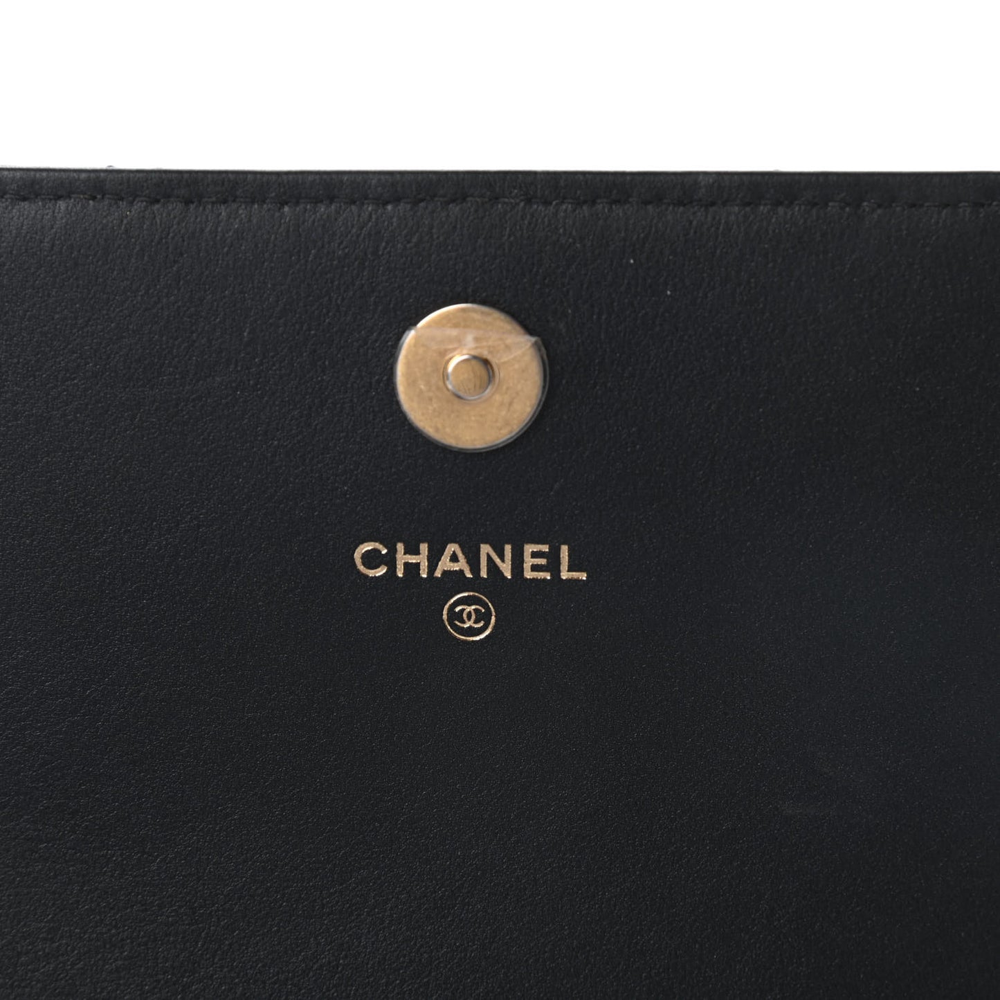 Calfskin Quilted Enchained Flap Black