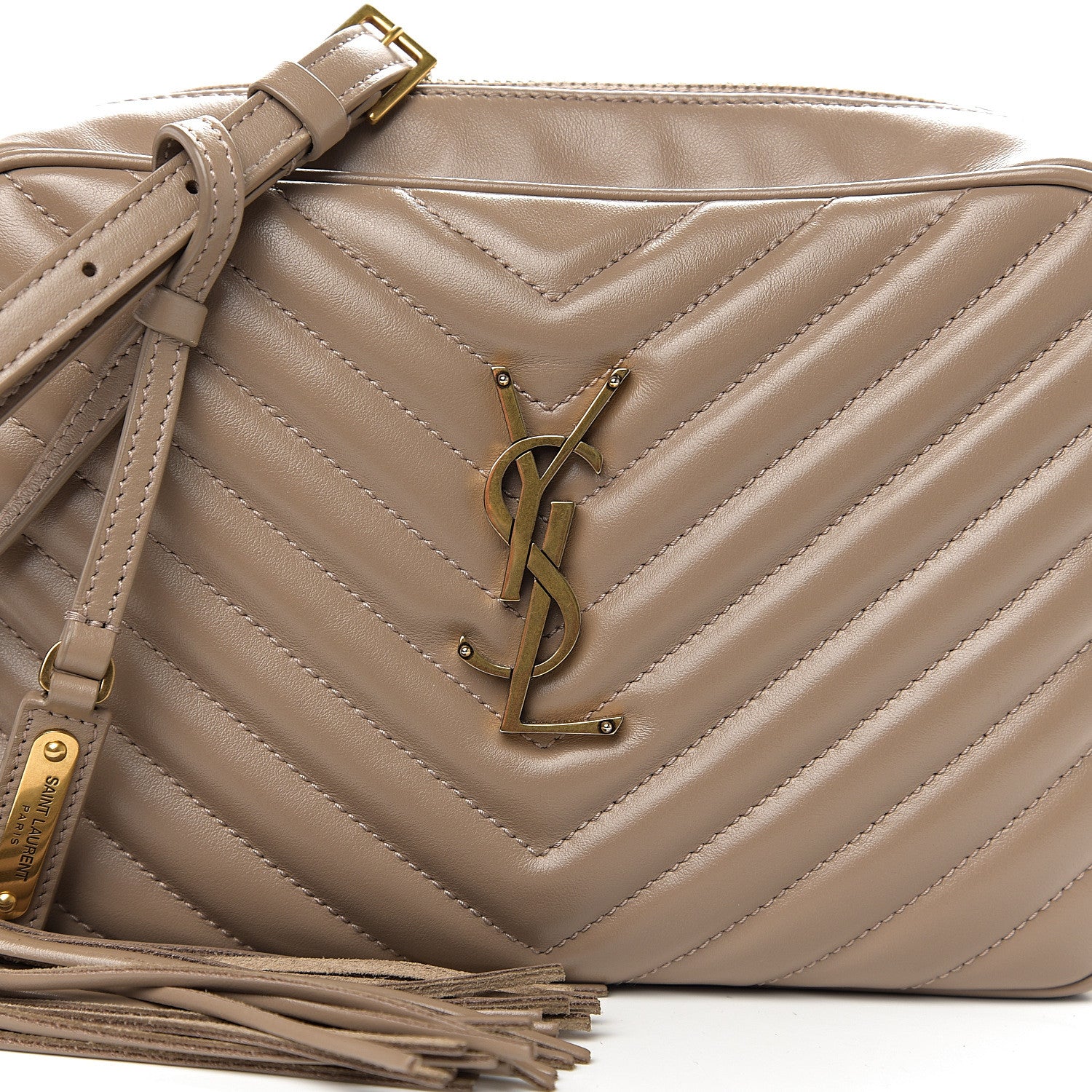 Saint Laurent Calfskin Matelasse Monogram Lou Camera Bag Dusty Grey 8 of 8