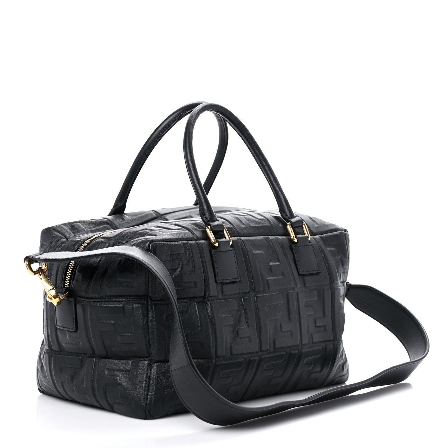 Nappa FF 1974 Embossed Small Boston Black
