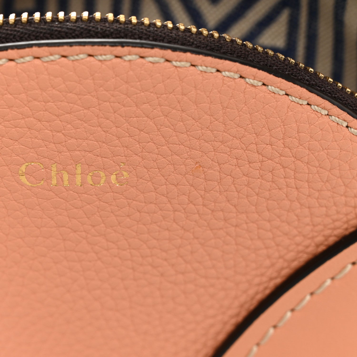 Chloe Grained Shiny Calfskin Mini Round Daria Bag Peach Bloom 8 of 12