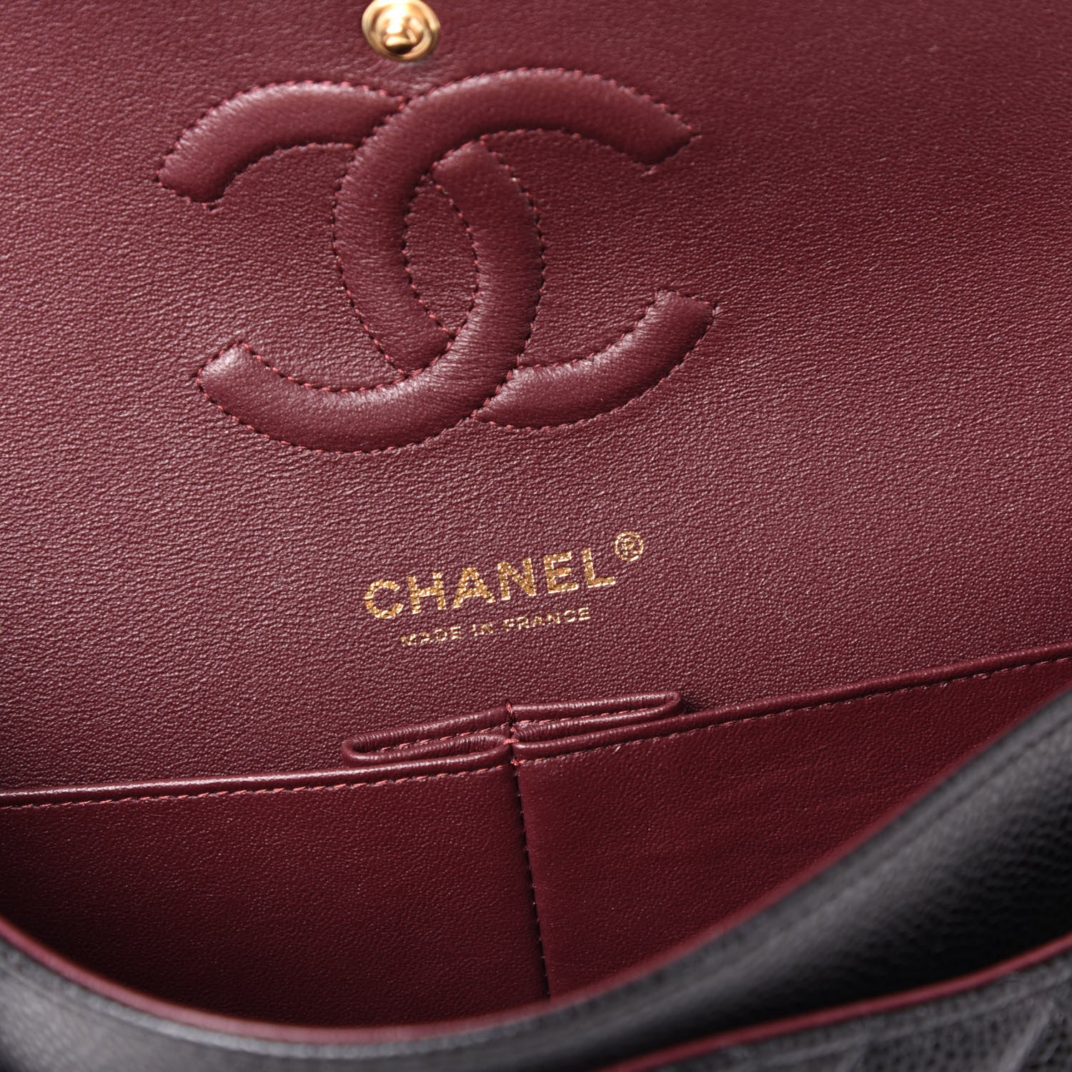 Chanel Caviar Quilted Medium Double Flap Black 8 of 10