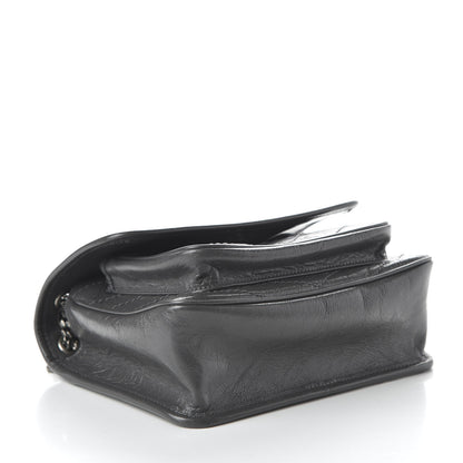 Saint Laurent Crinkled Calfskin Matelasse Monogram Baby Niki Chain Satchel Storm 4 of 10