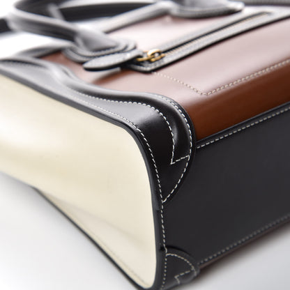 Celine Smooth Calfskin Nano Tri-Color Luggage Chestnut 8 of 11