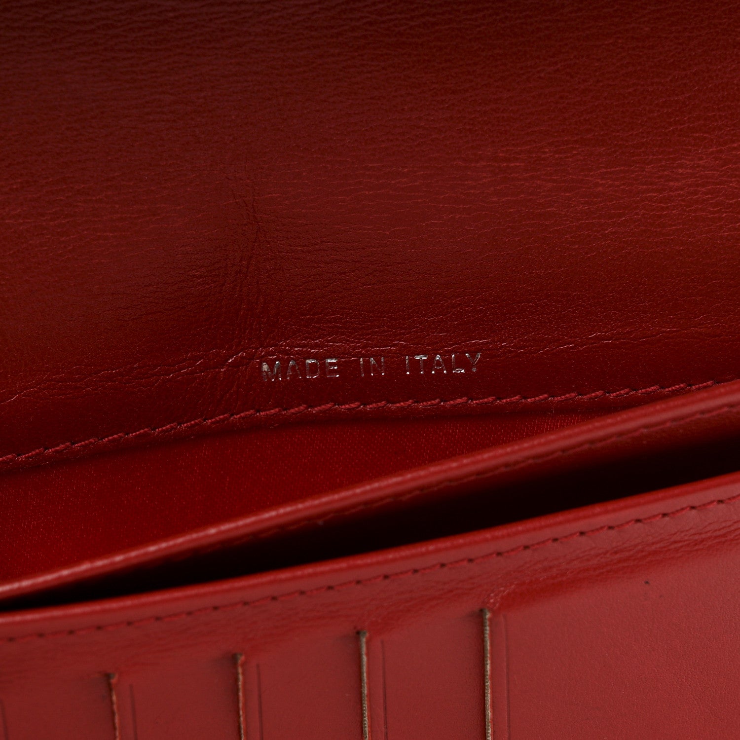 Chanel Patent Camellia Embossed Yen Wallet Red 7 of 9