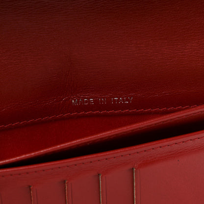 Chanel Patent Camellia Embossed Yen Wallet Red 7 of 9