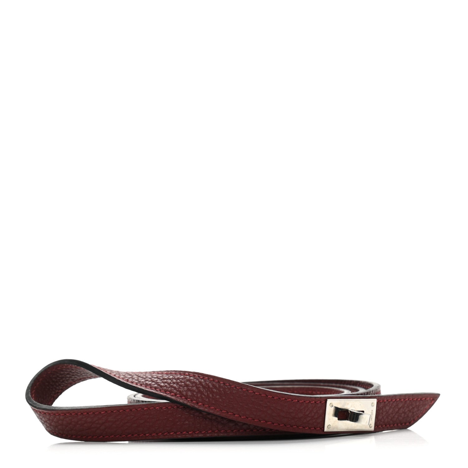 Hermes Togo Kelly Dog Leash Rouge H 2 of 4
