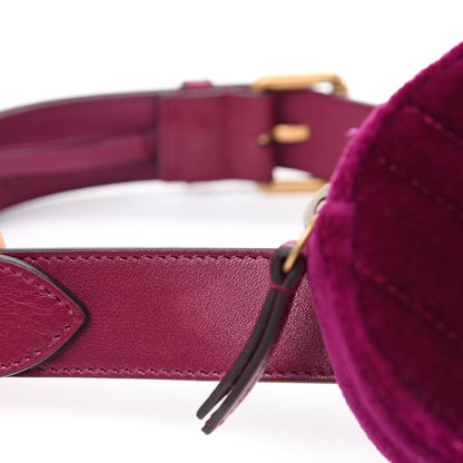Gucci Velvet Matelasse GG Marmont Belt Bag 95 38 Fuchsia Violet Cyclamen 11 of 11