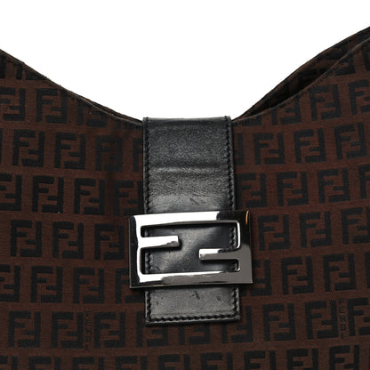Fendi Zucchino Vitello Hobo Black Moro 7 of 9
