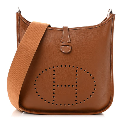 Hermes Taurillon Clemence Evelyne PM Gold 1 of 11