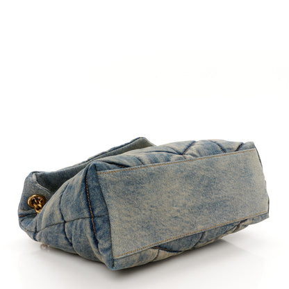 Saint Laurent Denim Quilted Small Loulou Puffer Monogram Chain Satchel Blue Cinnamon 4 of 10