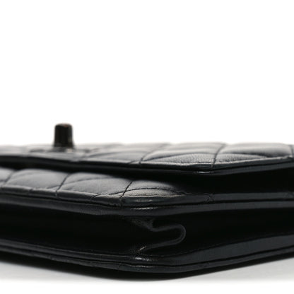 Chanel Lambskin Quilted Trendy CC Wallet On Chain WOC So Black 11 of 12