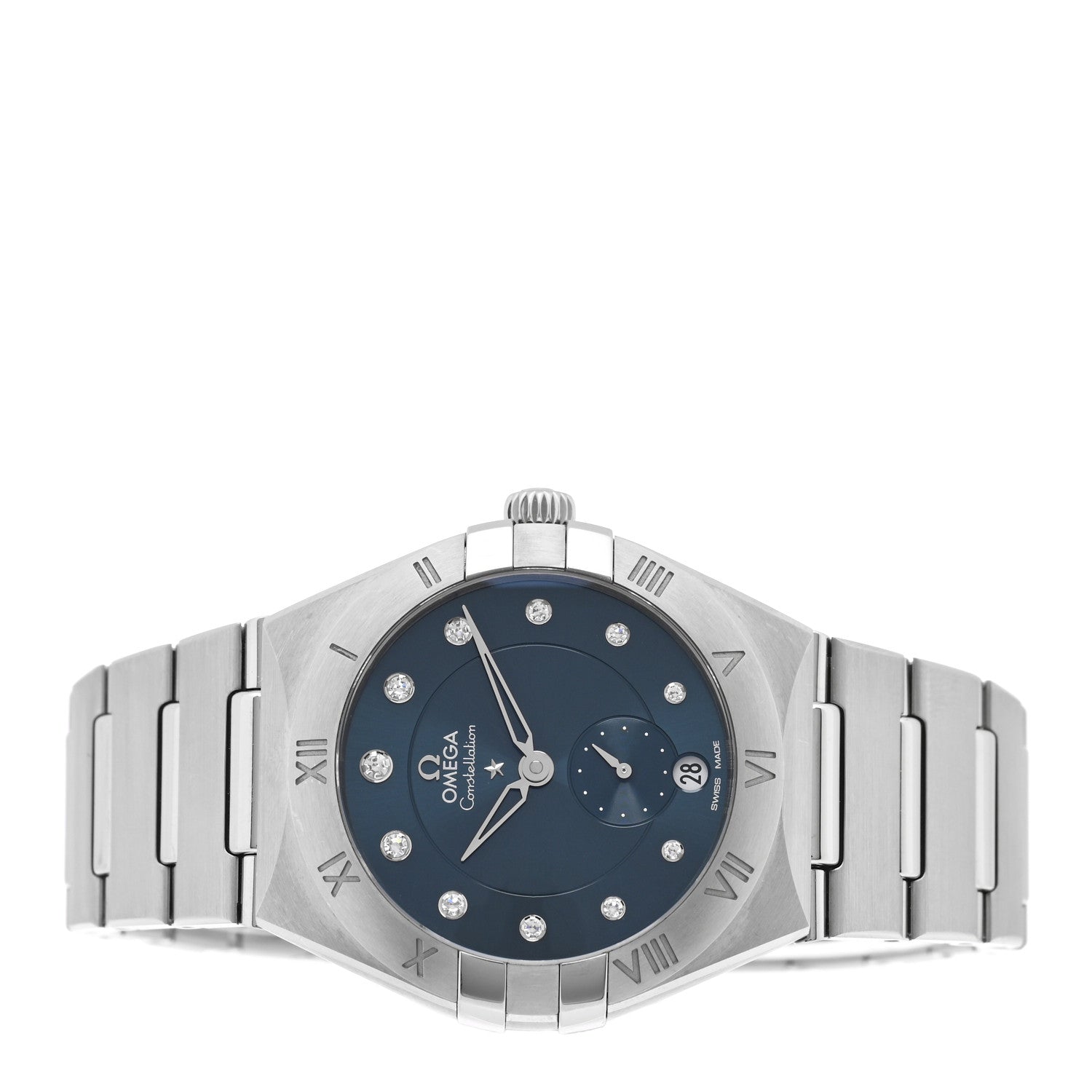 Omega Stainless Steel Diamond 34mm Constellation Co-axial Master Chronometer Automatic Watch Blue 131.10.34.20.53.001 2 of 5