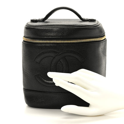 Chanel Caviar Cosmetic Vanity Bag Black 2 of 12