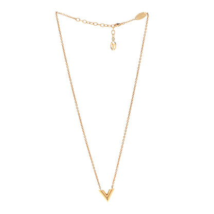 Louis Vuitton Essential V Necklace Gold 3 of 8