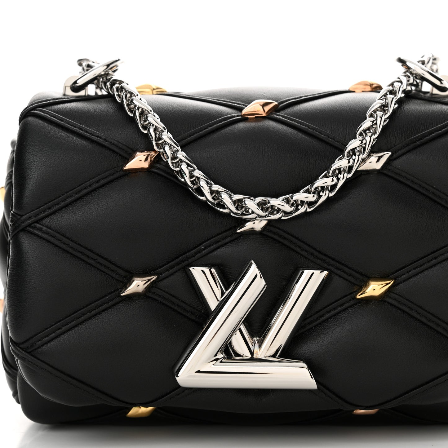 Lambskin Malletage Studs Pico GO-14 Black
