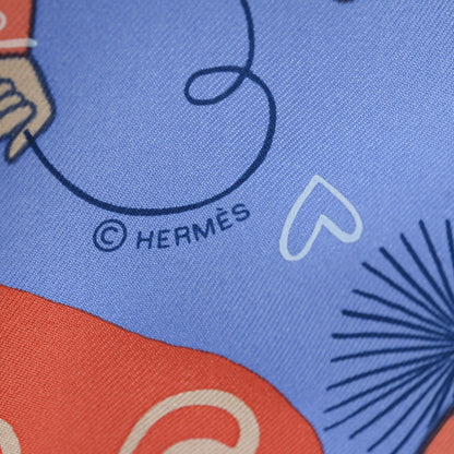 Hermes Silk Les Confessions Scarf 90 Lavande Corail Rose 6 of 8