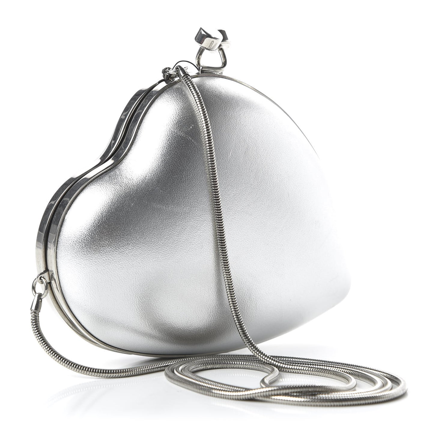Metallic Calfskin Monogram Love Box Bag Silver