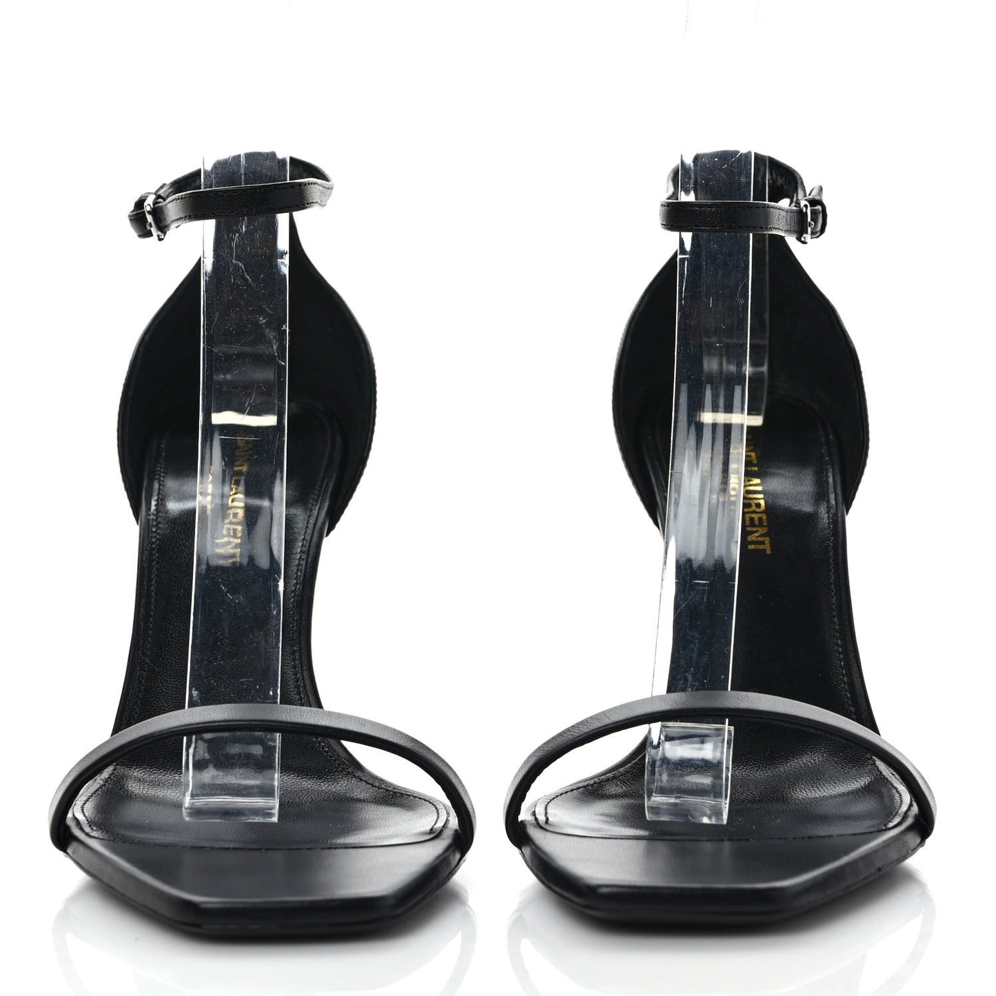 Calfskin Opyum 110 Sandals 37 Black Silver
