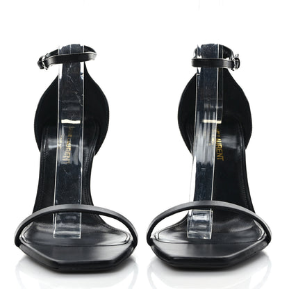 Saint Laurent Calfskin Opyum 110 Sandals 37 Black Silver 2 of 8