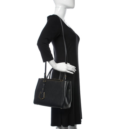 Fendi Vitello Elite Petite 2Jours Tote Black 2 of 9