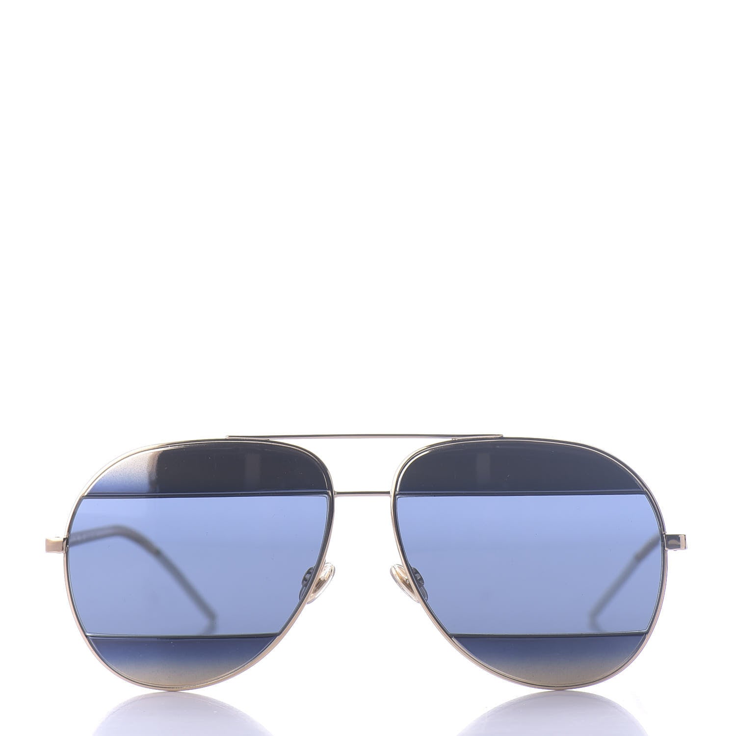 Christian Dior Split 1 Aviator Sunglasses Silver Blue 2 of 11