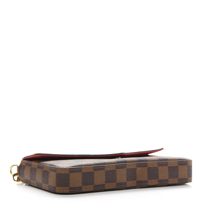 Louis Vuitton Damier Ebene Pochette Felicie Chain Wallet 5 of 14