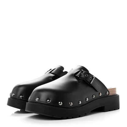 Christian Dior Calfskin Diorquake Buckled Lug Sole 15mm Clogs 40 Black 3 of 9