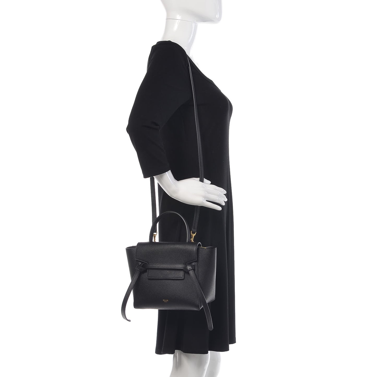 Grained Calfskin Nano Belt Bag Black