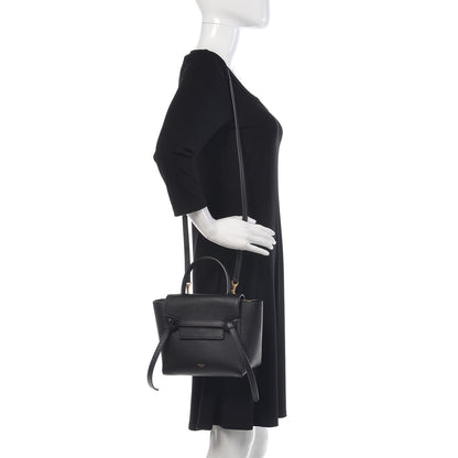 Celine Grained Calfskin Nano Belt Bag Black 2 of 8