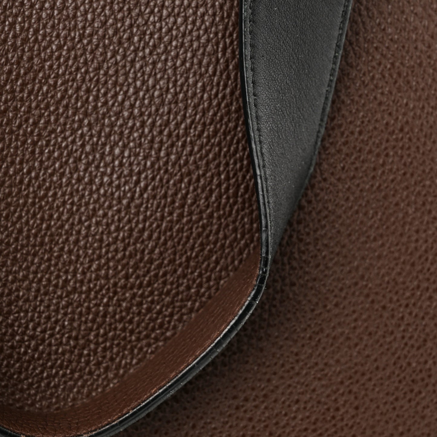 Vitello Daino Drawstring Bag Brown